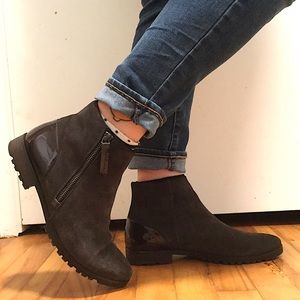 Paul Green Dina Dark Grey Suede Ankle Boots 9